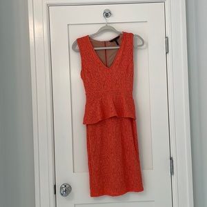 BCBG coral nylon stretch dress